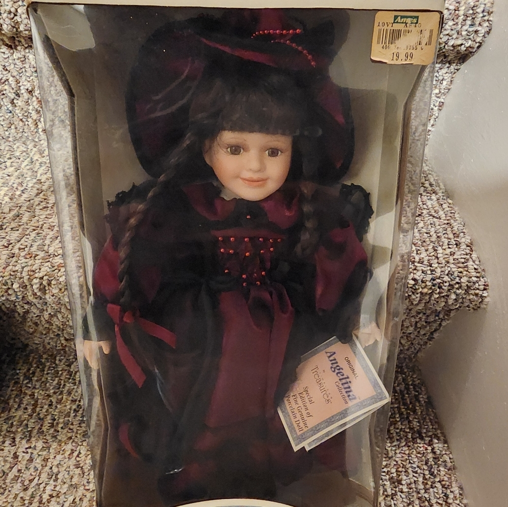 Timeless Treasures "Angelina" Porcelin Doll 2001--unopened in original box